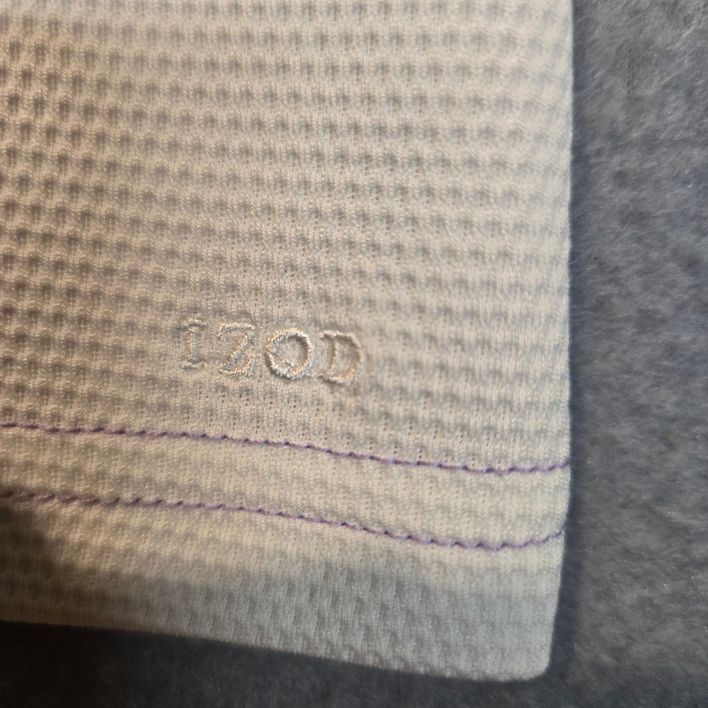 IZOD XFG Cool FX Polo Womens Medium Sleeveless Golf Purple Colorblock Mesh Top - Picture 9 of 9